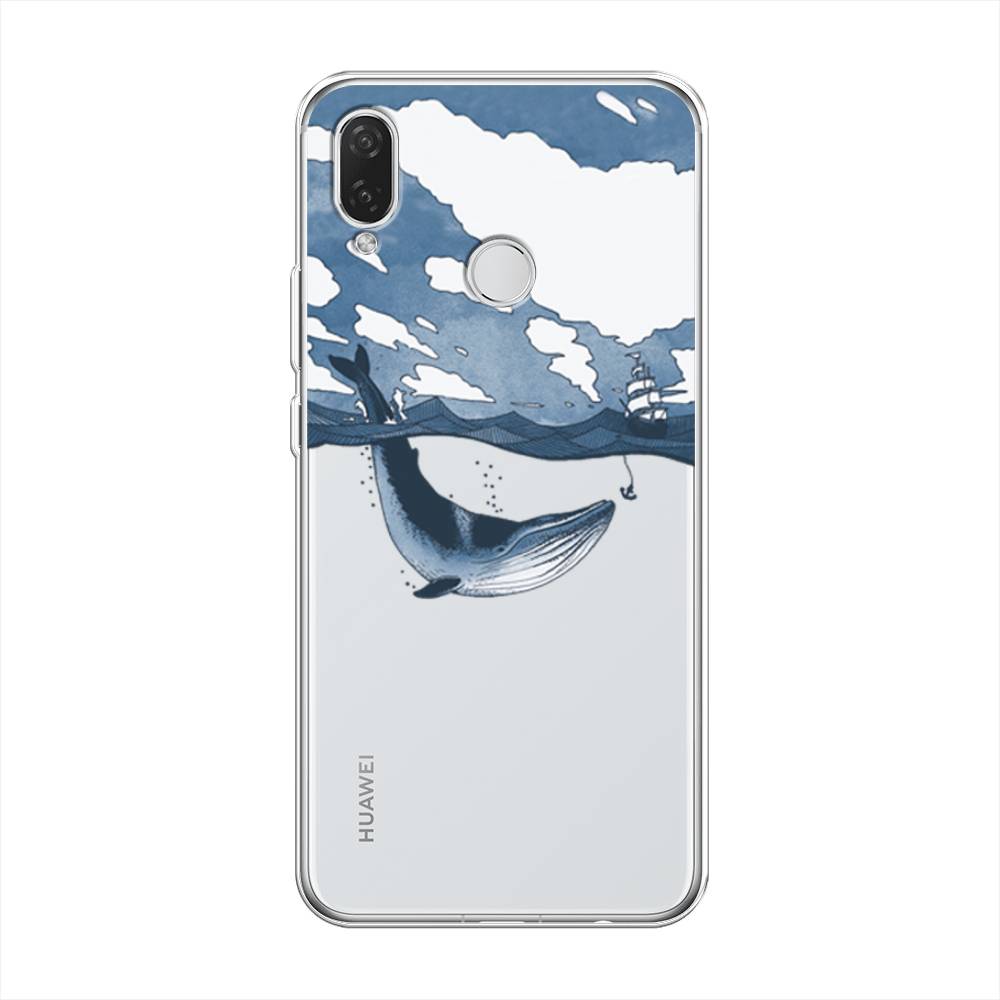 

Чехол на Huawei P Smart Plus "Большой кит", Синий, 68250-1
