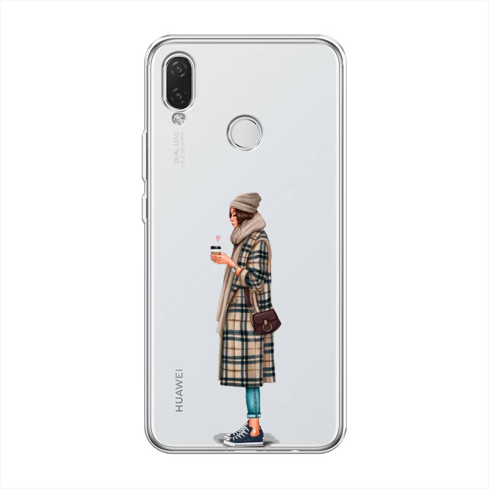 

Чехол на Huawei P Smart Plus "Утренний кофе", Коричневый;бежевый, 68250-6
