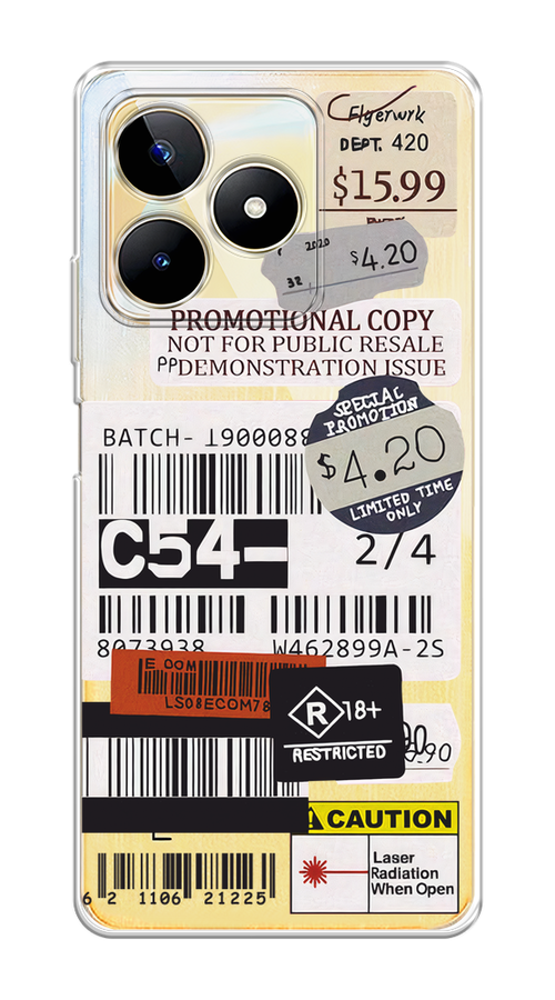 

Чехол на Realme C53/C51 "Flight to Paris", Серый;бежевый, 2515250-1