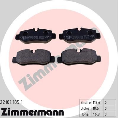 

Тормозные колодки ZIMMERMANN дисковые 221011851, Колодки тормозные дисковые ZIMMERMANN 221011851 ZIMMERMANN 221011851
