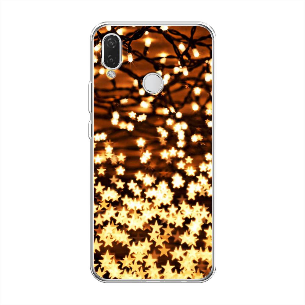 

Чехол на Huawei P Smart Plus "Новогодняя гирлянда", Золотистый, 68250-5