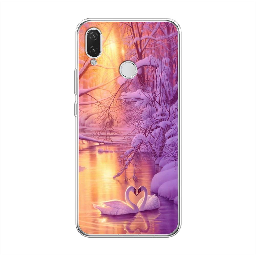 

Чехол на Huawei P Smart Plus "Зима 1", Фиолетовый;желтый, 68250-2