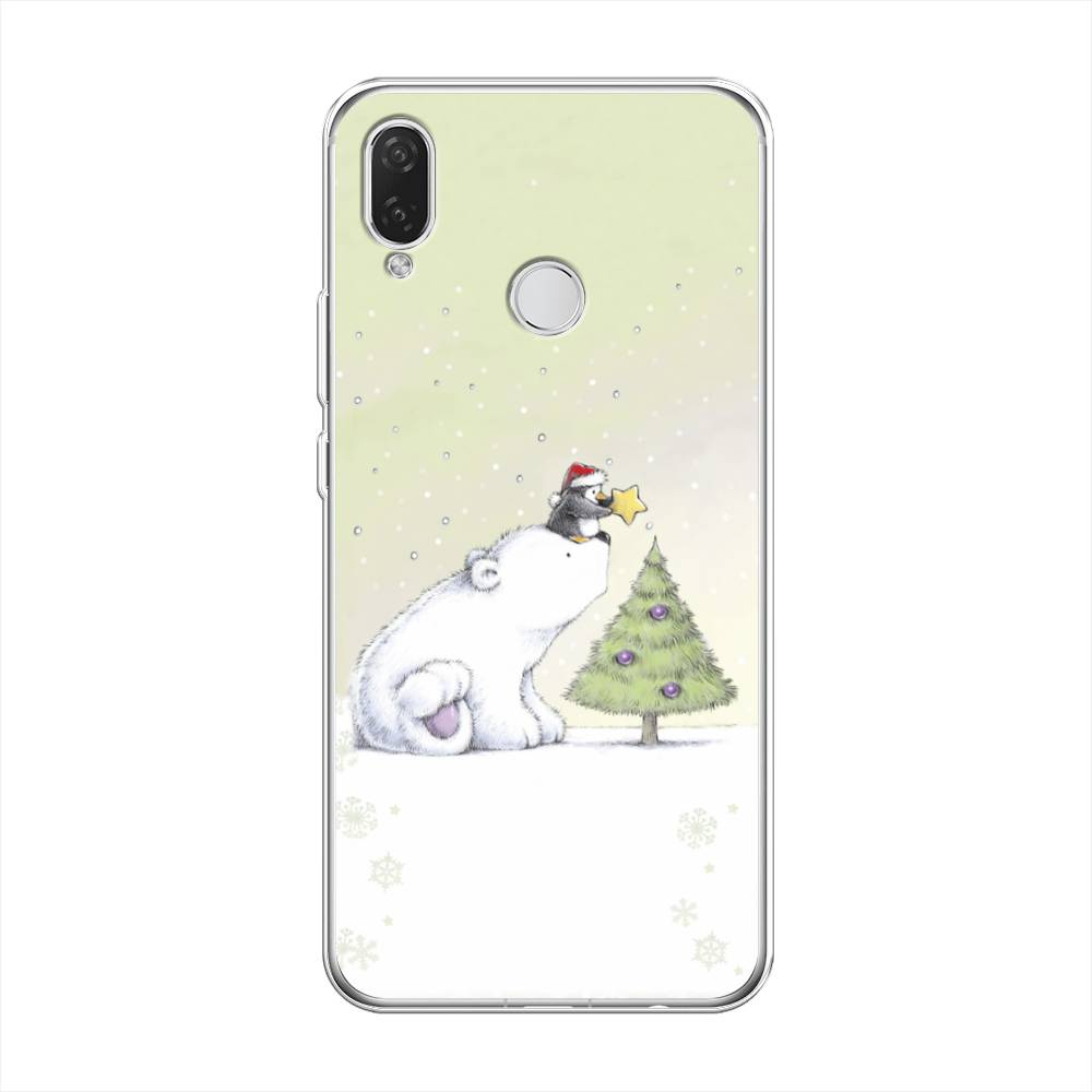 

Чехол на Huawei P Smart Plus "Украшение елки", Белый;бежевый, 68250-5