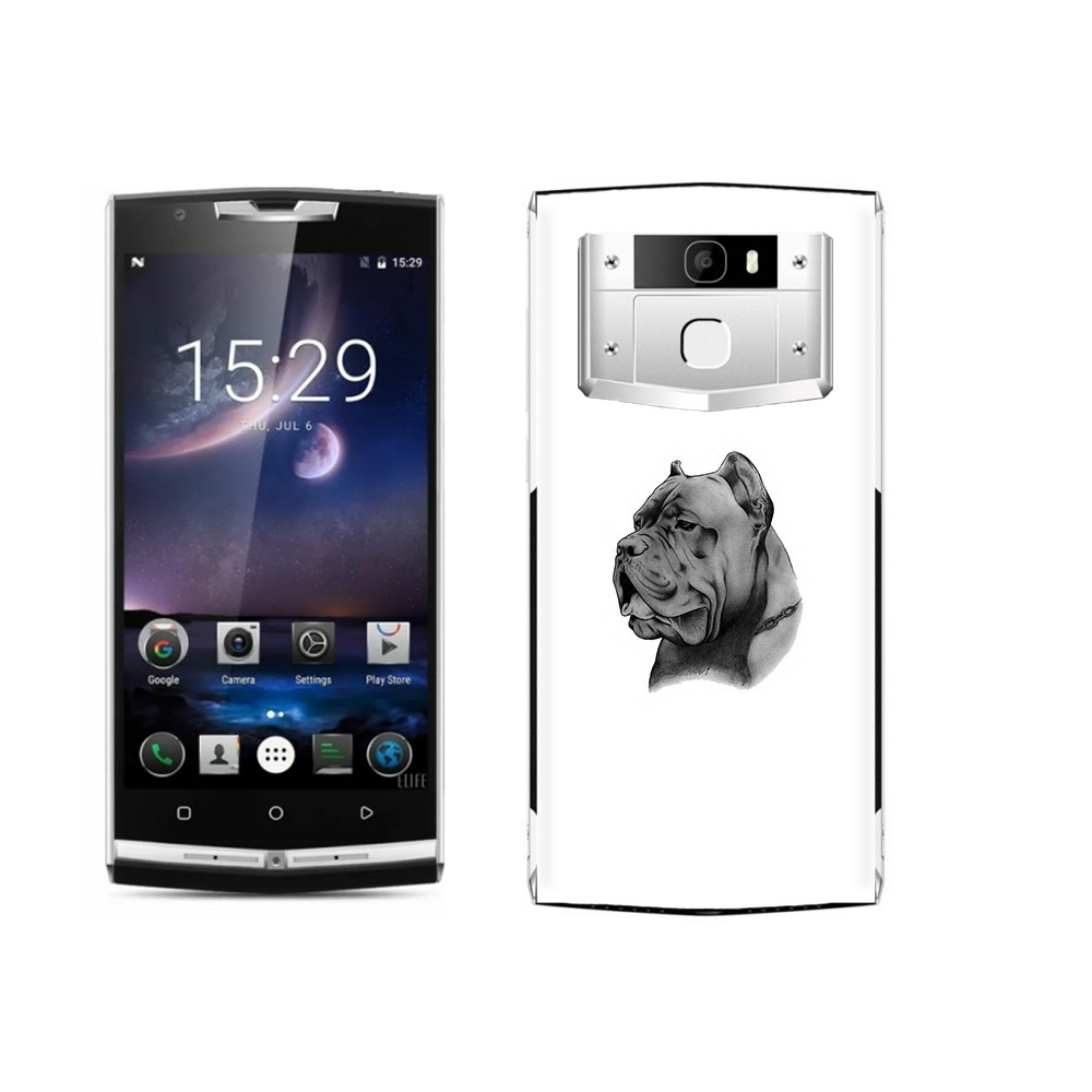 

Чехол MyPads Tocco для Oukitel K10000 Pro грозный бульдог, Прозрачный, Tocco