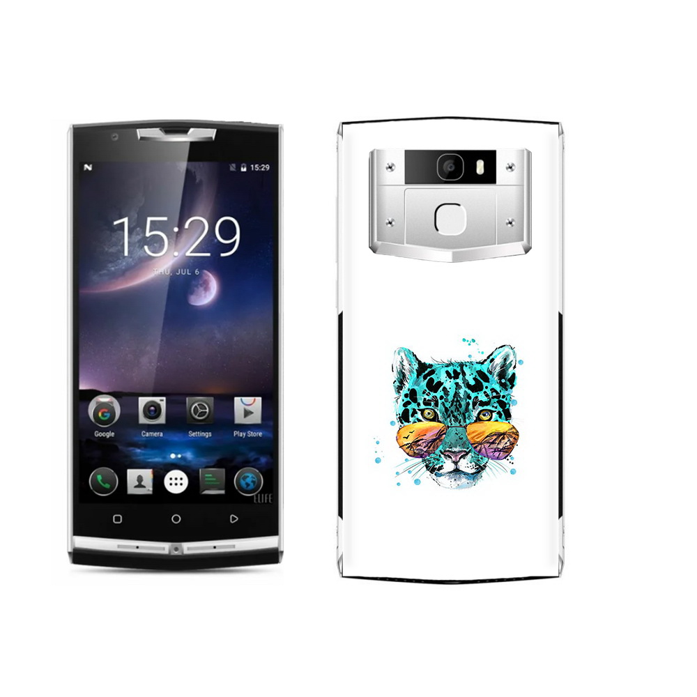 

Чехол MyPads Tocco для Oukitel K10000 Pro голубой лео, Прозрачный, Tocco