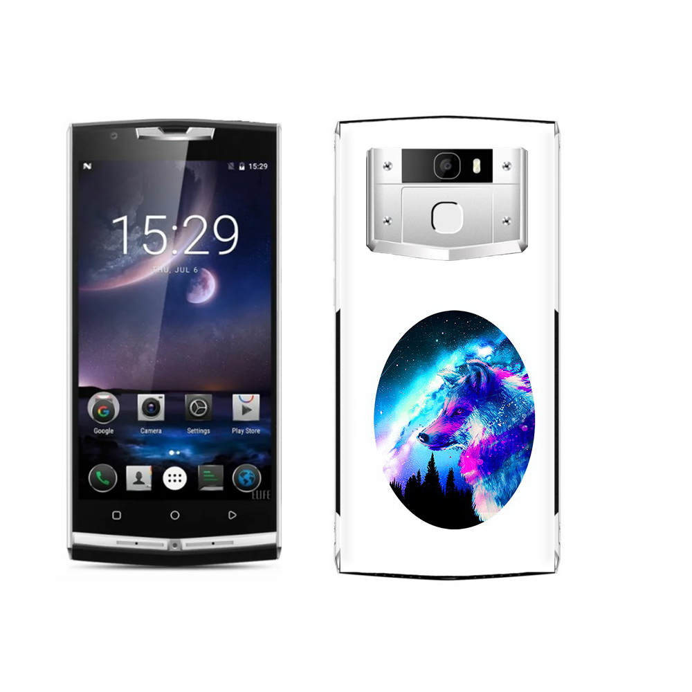 

Чехол MyPads Tocco для Oukitel K10000 Pro голубой волк, Прозрачный, Tocco