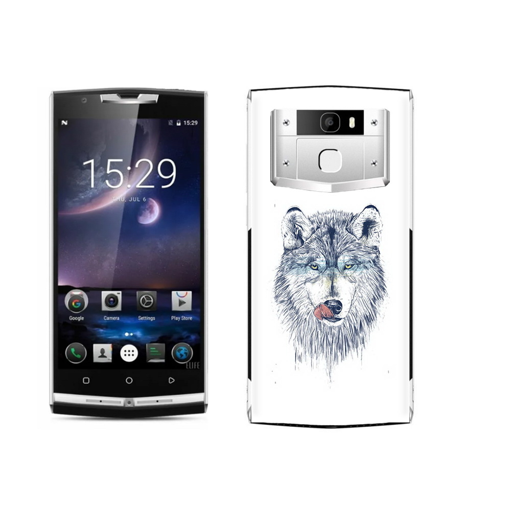 

Чехол MyPads Tocco для Oukitel K10000 Pro голодгый волк, Прозрачный, Tocco