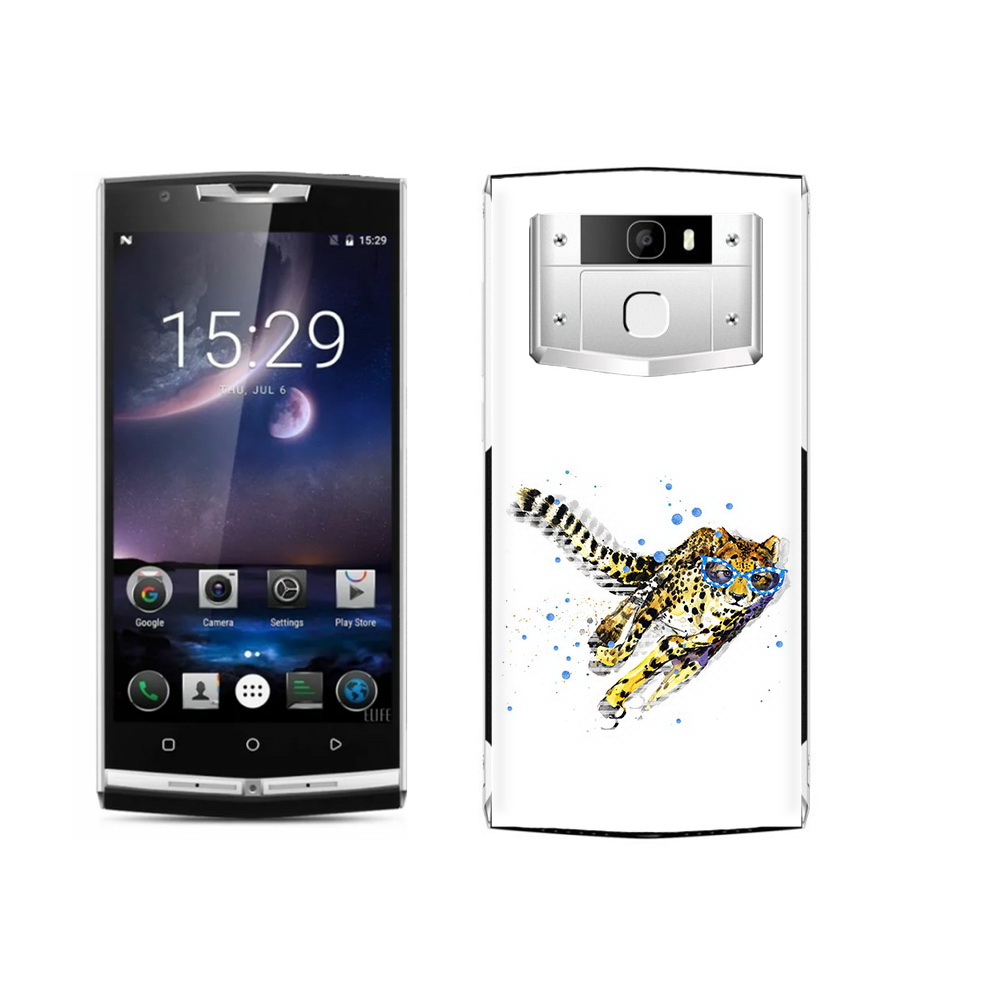 

Чехол MyPads Tocco для Oukitel K10000 Pro гепард в очках, Прозрачный, Tocco