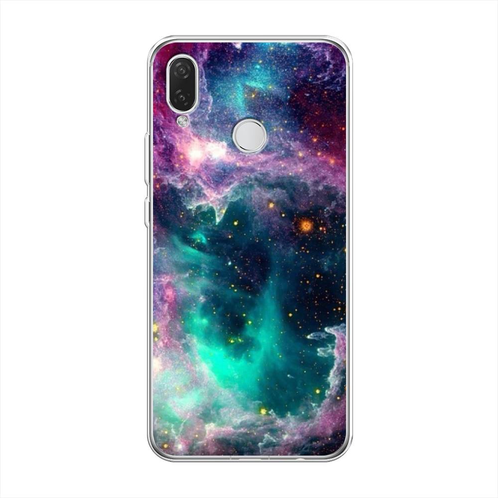 

Чехол на Huawei P Smart Plus "Звездные облака", Розовый;бежевый, 68250-2