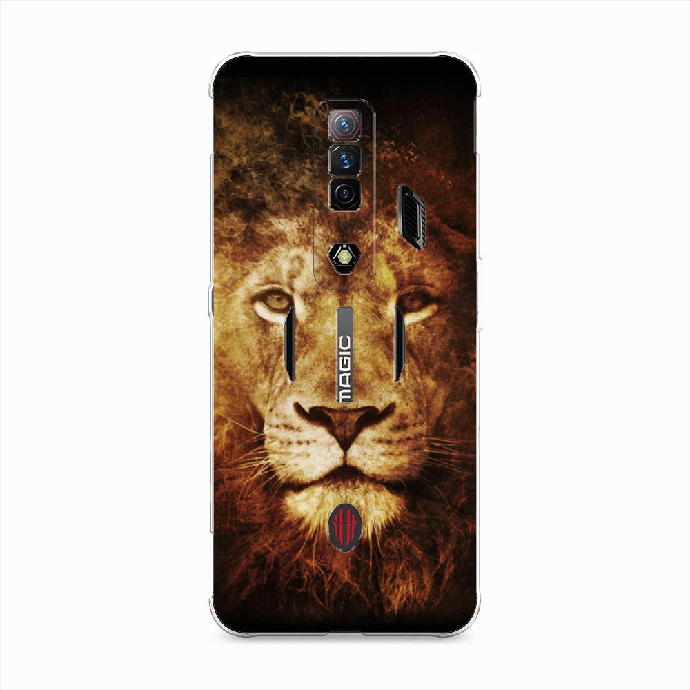 

Чехол на ZTE Nubia Red Magic 7S "Лев", Черный;коричневый;желтый, 136350-6