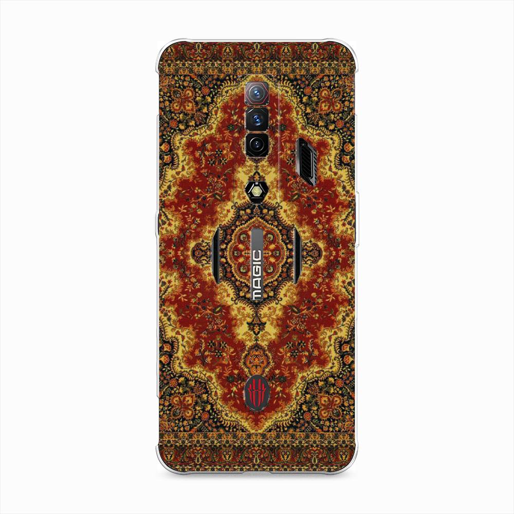 

Чехол на ZTE Nubia Red Magic 7S "Ковер", Коричневый;золотистый;красный, 136350-3