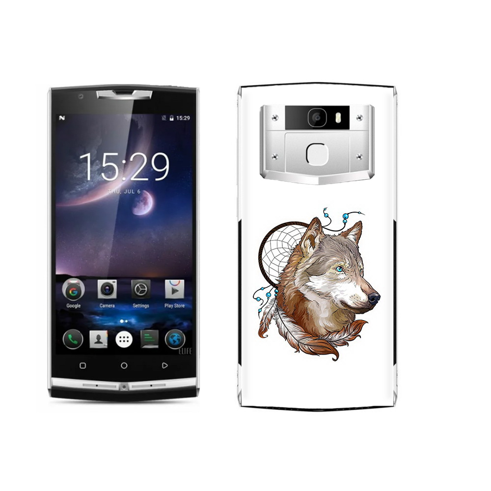 

Чехол MyPads Tocco для Oukitel K10000 Pro волк и ловец снов, Прозрачный, Tocco