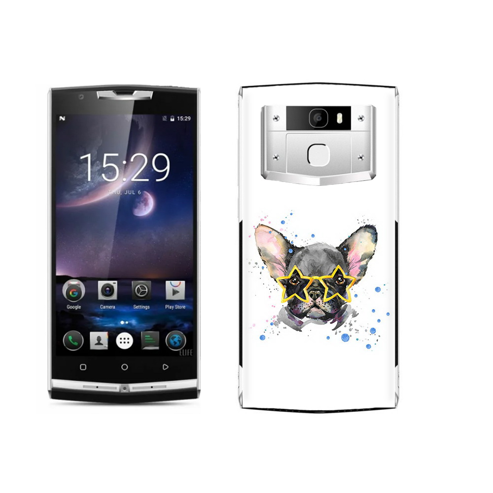 

Чехол MyPads Tocco для Oukitel K10000 Pro буля в очках, Прозрачный, Tocco