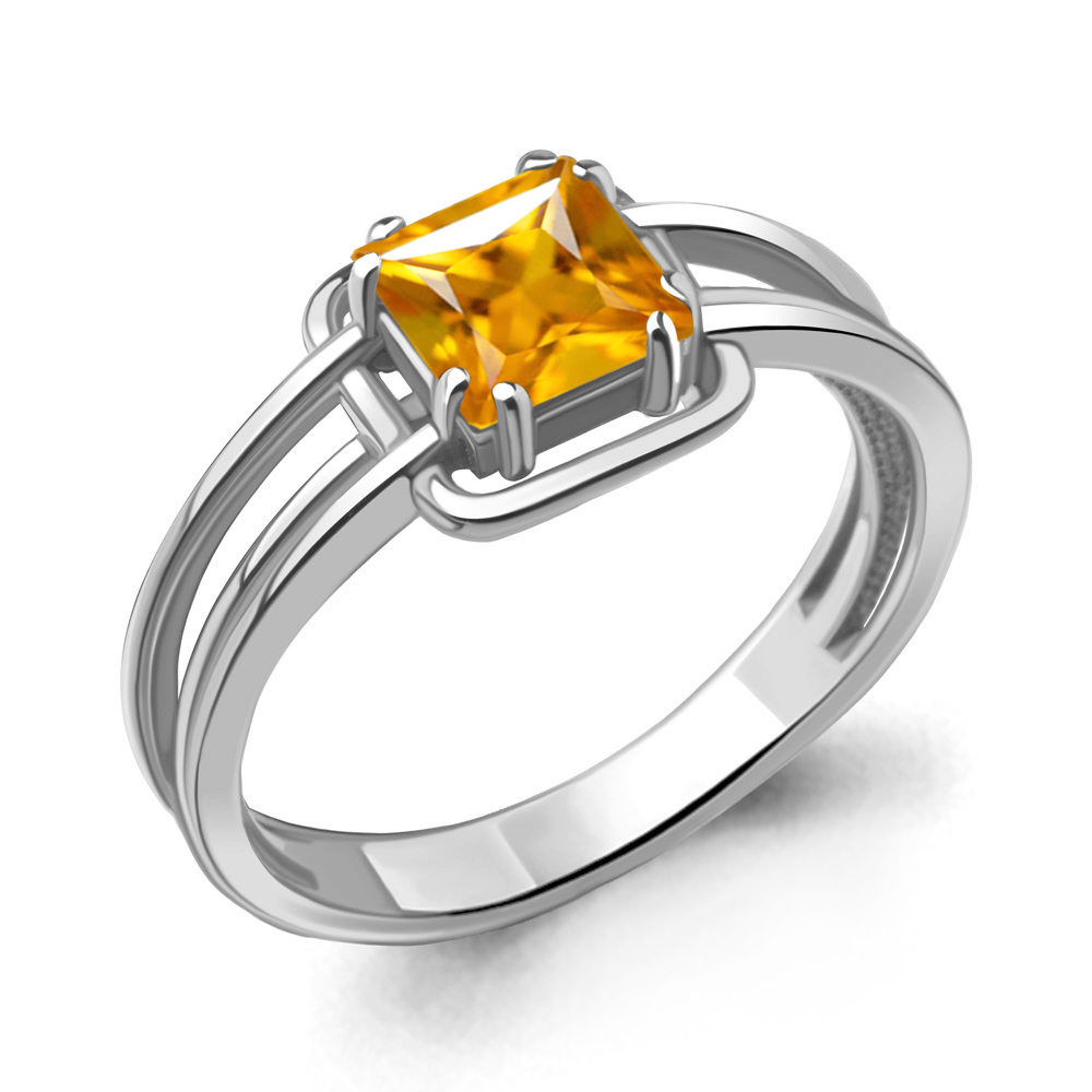 

Кольцо из серебра с цитрином Aquamarine Aquamarine 6960406_925_р р. 19, 6960406_925_р