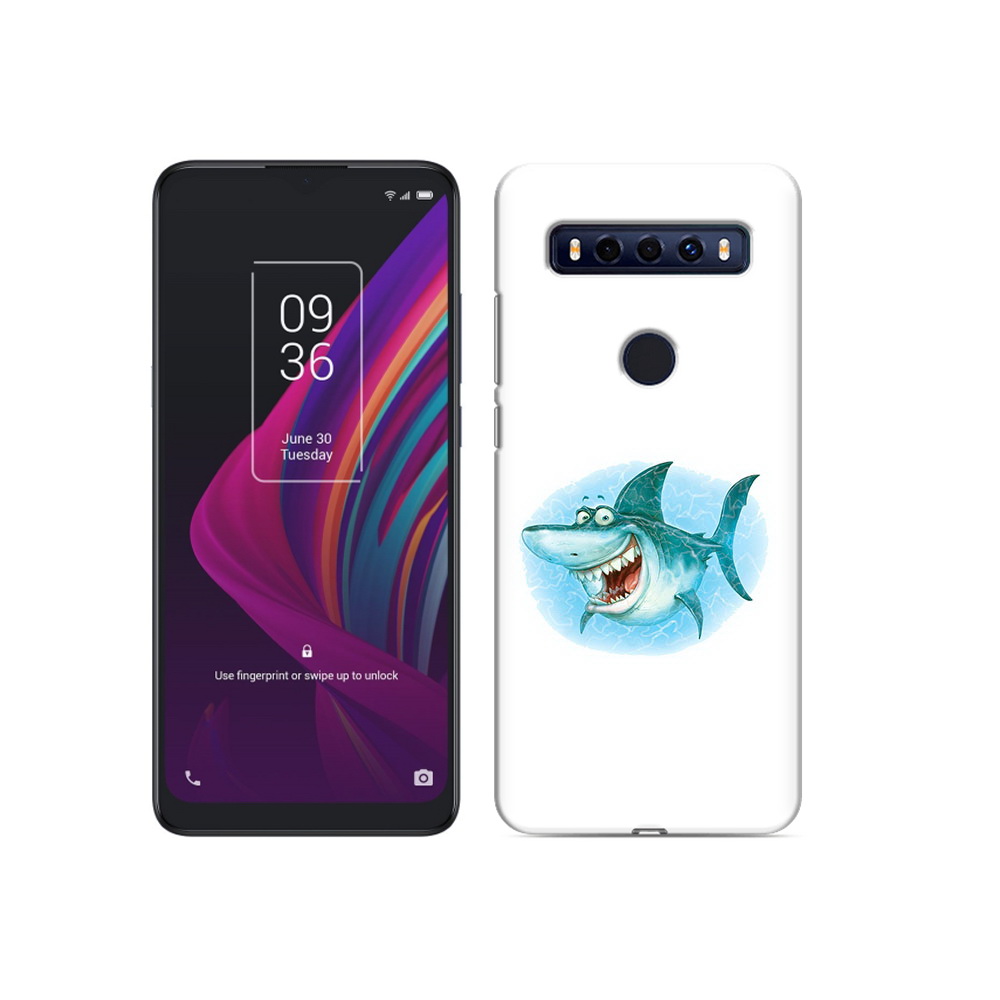 

Чехол MyPads Tocco для TCL 10 SE веселая акула, Прозрачный, Tocco