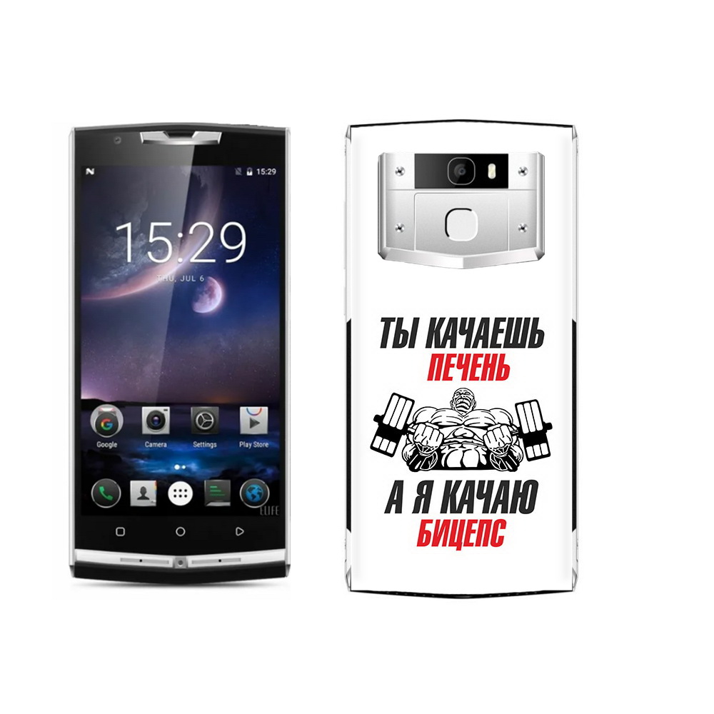 

Чехол MyPads Tocco для Oukitel K10000 Pro бодибилдинг качаю бицепс, Прозрачный, Tocco
