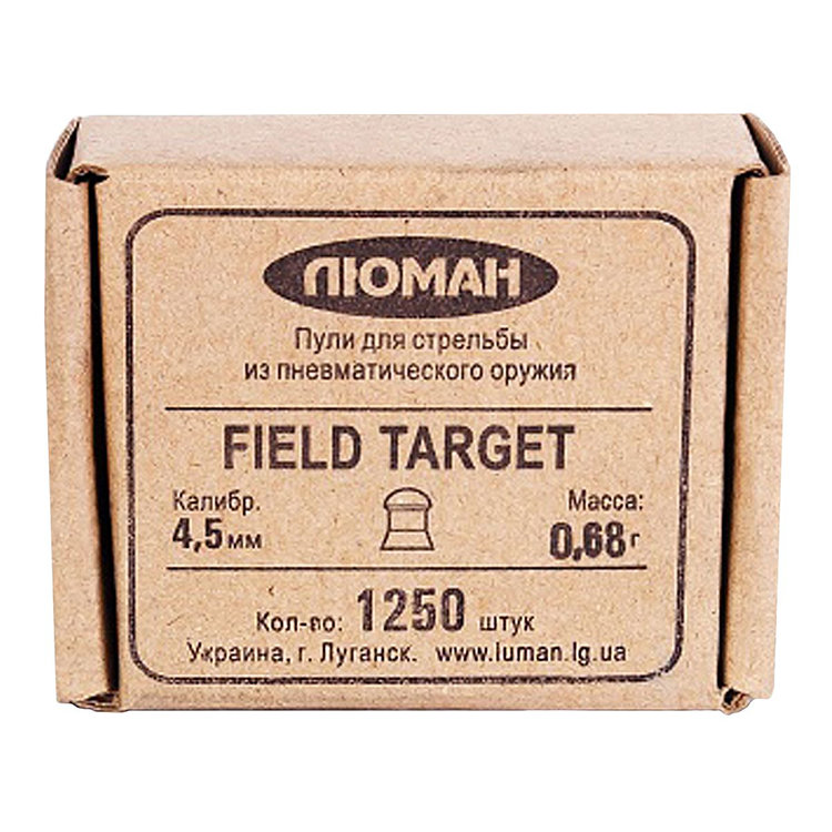 

Пуля пневм. Люман "Field Target", 0,68 г. 4,5 мм. (1250 шт.) (16 в упаковке)