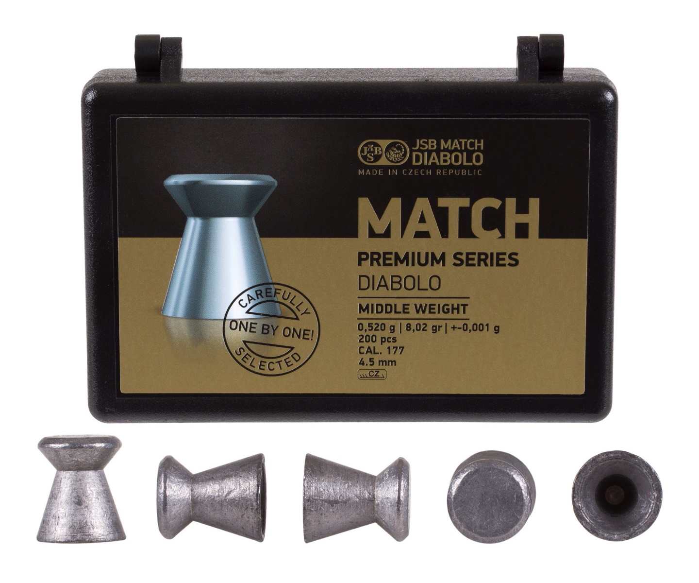 

Пуля пневм. JSB Match Premium Middle 4,50mm 0,520g 200pcs 32-0107