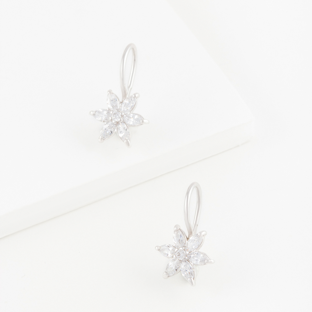 

Серьги из серебра с фианитом НАШЕ ЗОЛОТО 4МС187, 4МС187