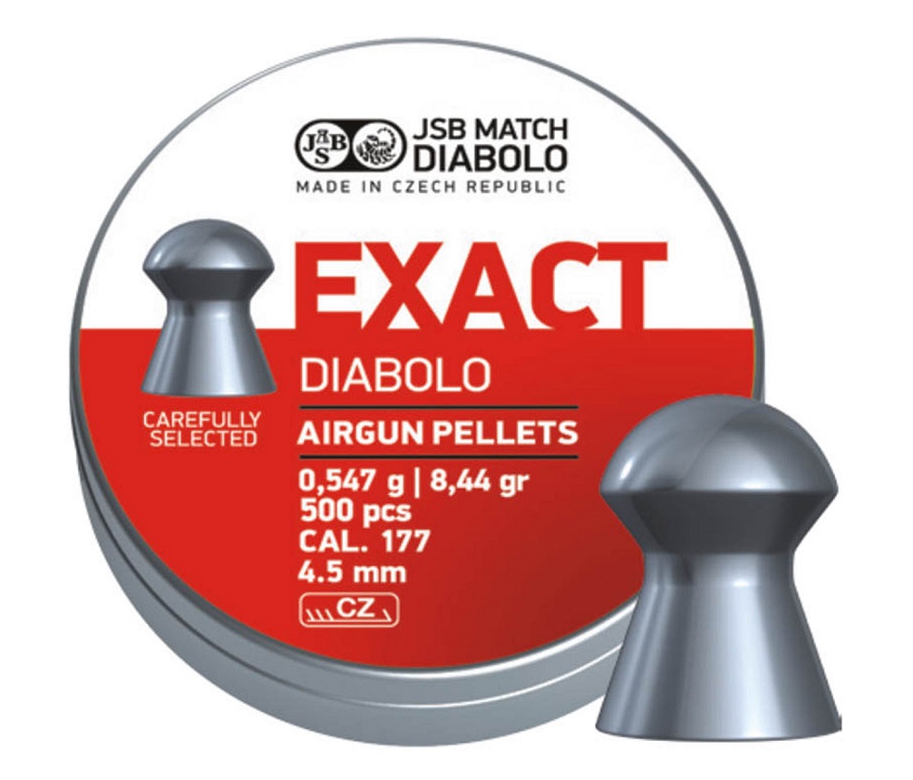 

Пуля пневм. JSB Diabolo Exact по 500шт. 4,50 мм. 0,547 г (500 шт./уп.)