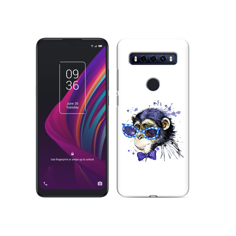 

Чехол MyPads Tocco для TCL 10 SE акварельная обезьяна, Прозрачный, Tocco