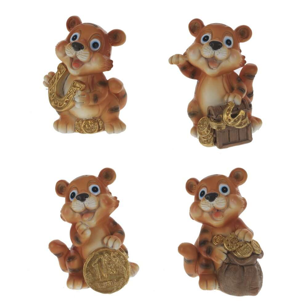 

Фигурка декоративная Тигр, 5,5*4*7 см, 4в KSM-761329