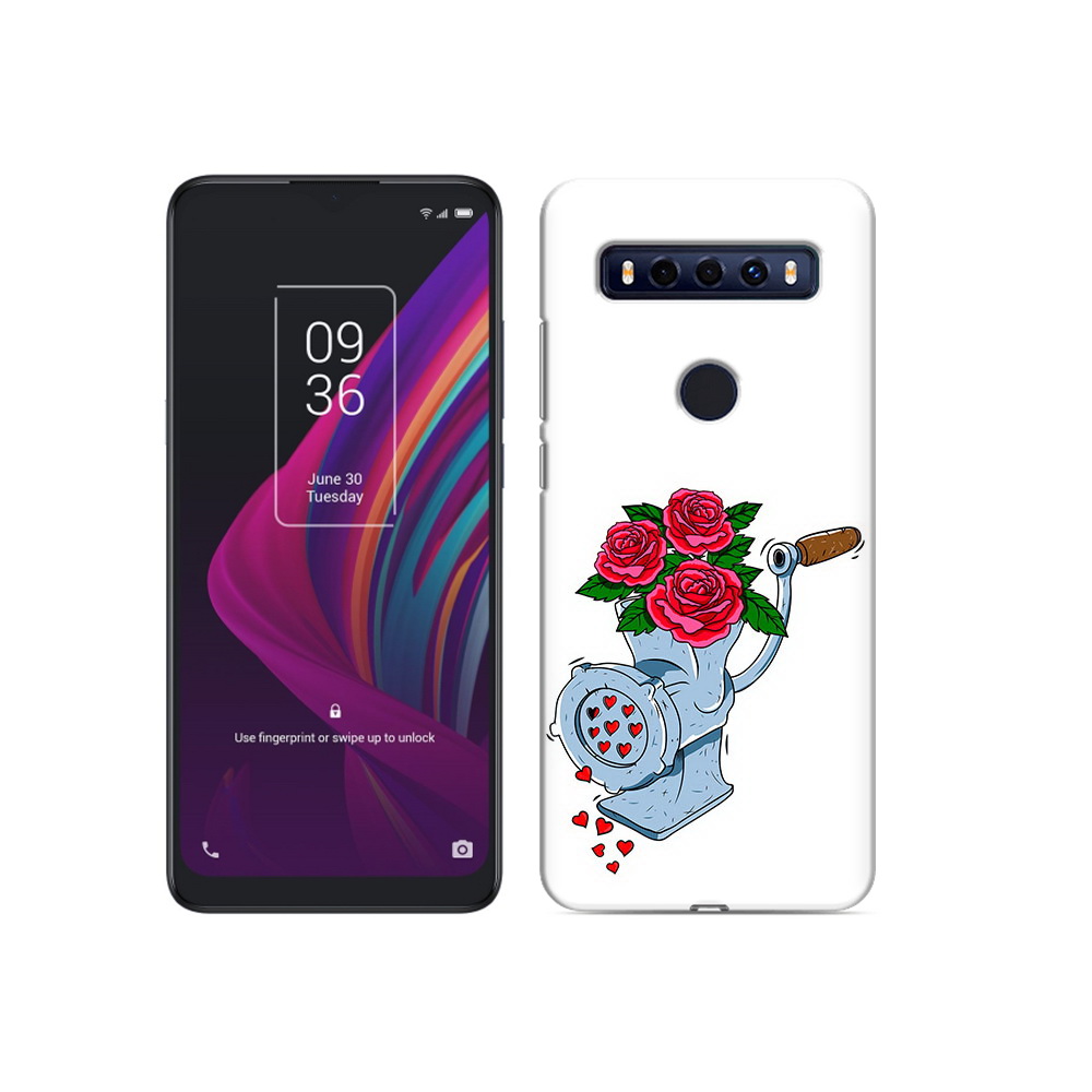 

Чехол MyPads Tocco для TCL 10 SE Цветочные сердца, Прозрачный, Tocco