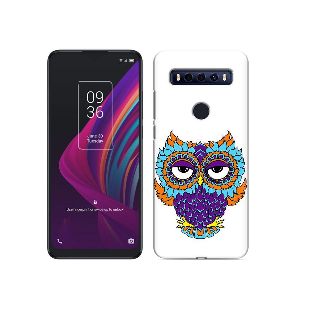 

Чехол MyPads Tocco для TCL 10 SE Цветная сова, Прозрачный, Tocco
