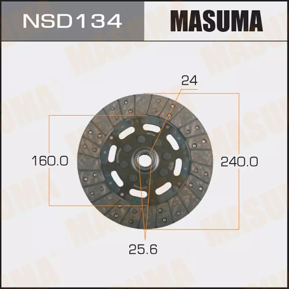 

Диск сцепления Nissan Silvia/X-Trail 00>13 Masuma NSD134
