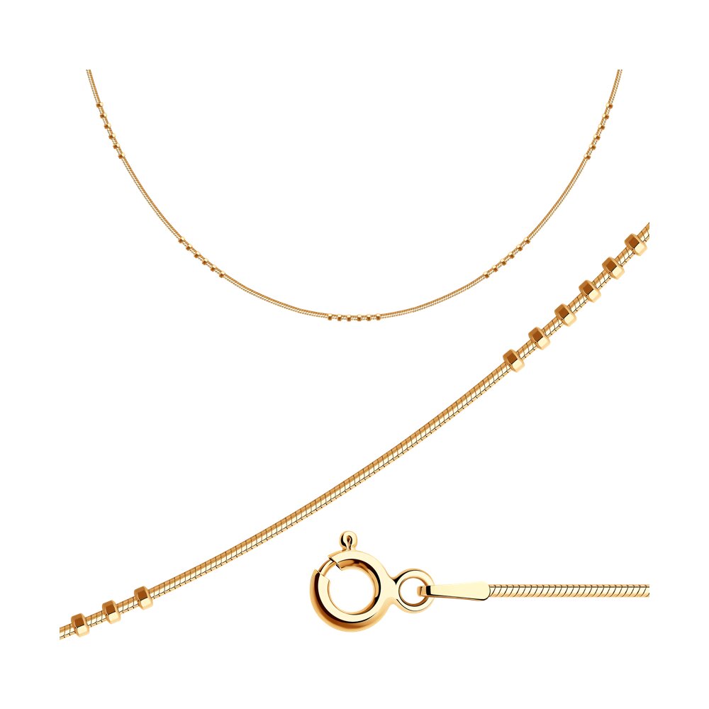 

Цепочка из серебра 55 см SOKOLOV 94074650, Золотистый, 94074650