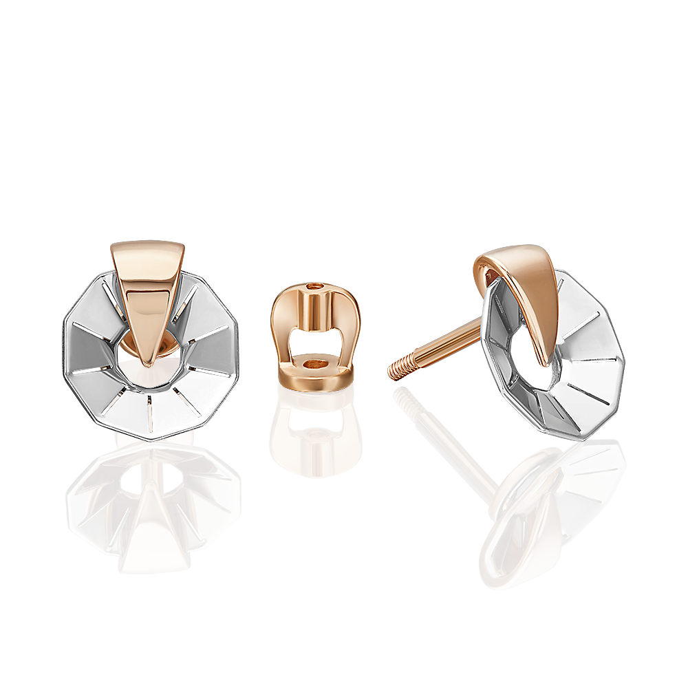 

Серьги пусеты из золота PLATINA jewelry 02-5367, 02-5367