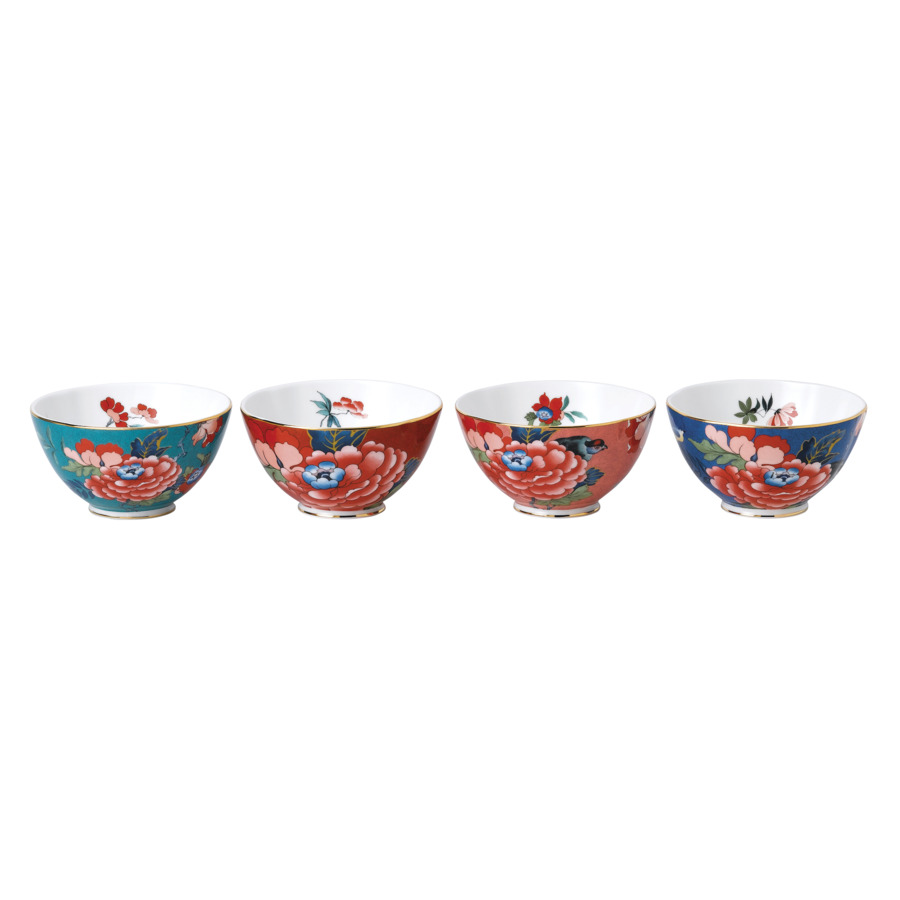 

Набор креманок для мороженого Wedgwood Пионы 12 см, 4 шт, фарфор, п/к, Разноцветный
