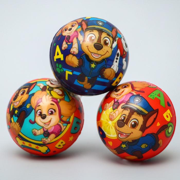 

Мягкий мяч Paw Patrol «Алфавит», 6,3см, МИКС