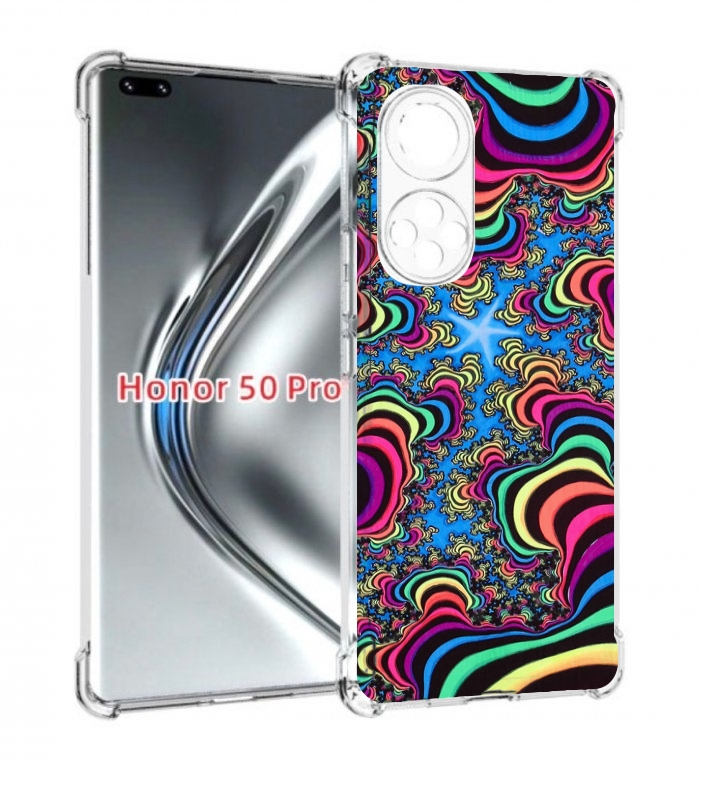 

Чехол бампер MyPads щупальца иллюзия для Honor 50 Pro/Nov, Прозрачный, Tocco