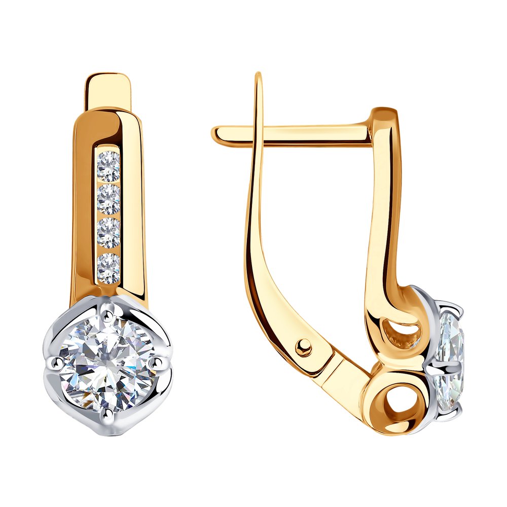 

Серьги женские из золота SOKOLOV 81020499, фианит, 81020499