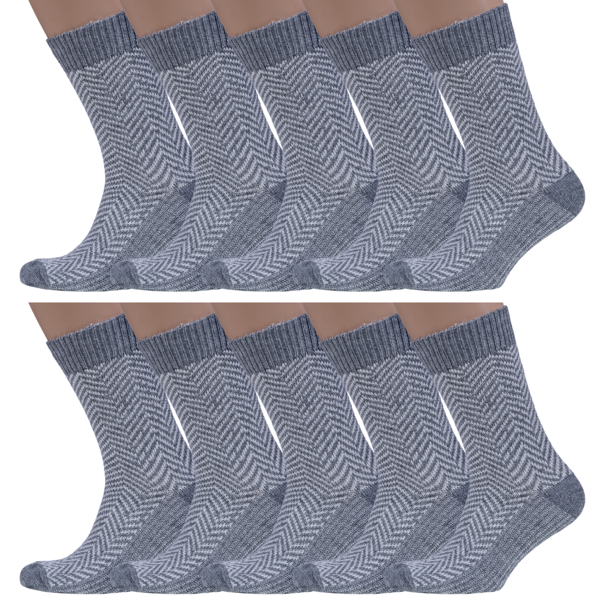 

Комплект носков мужских Rusocks 10-М-162 серых 25-27, 10-М-162
