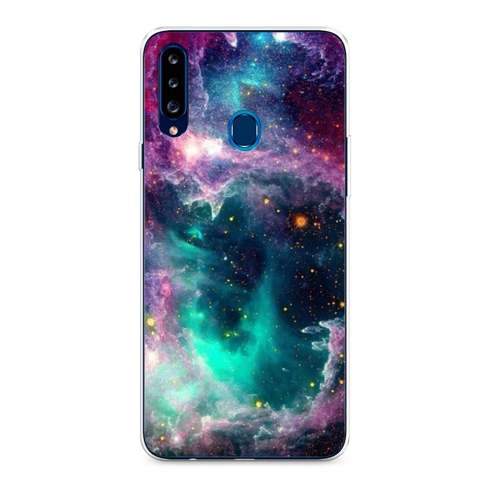 

Чехол на Samsung Galaxy A20s "Звездные облака", Розовый;бежевый, 2100850-2