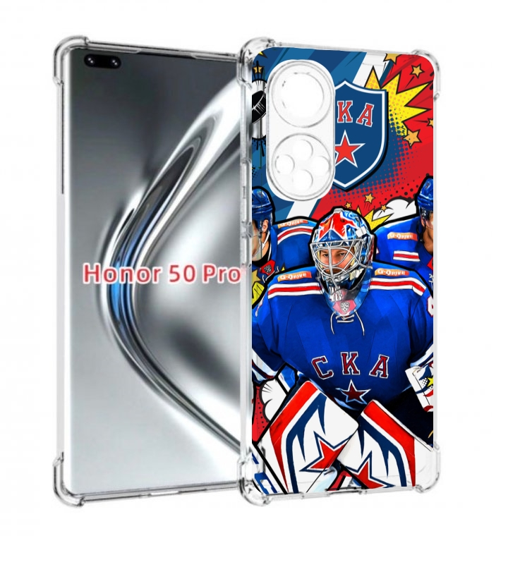 

Чехол бампер MyPads хк ска спб мужской для Honor 50 Pro/N, Прозрачный, Tocco