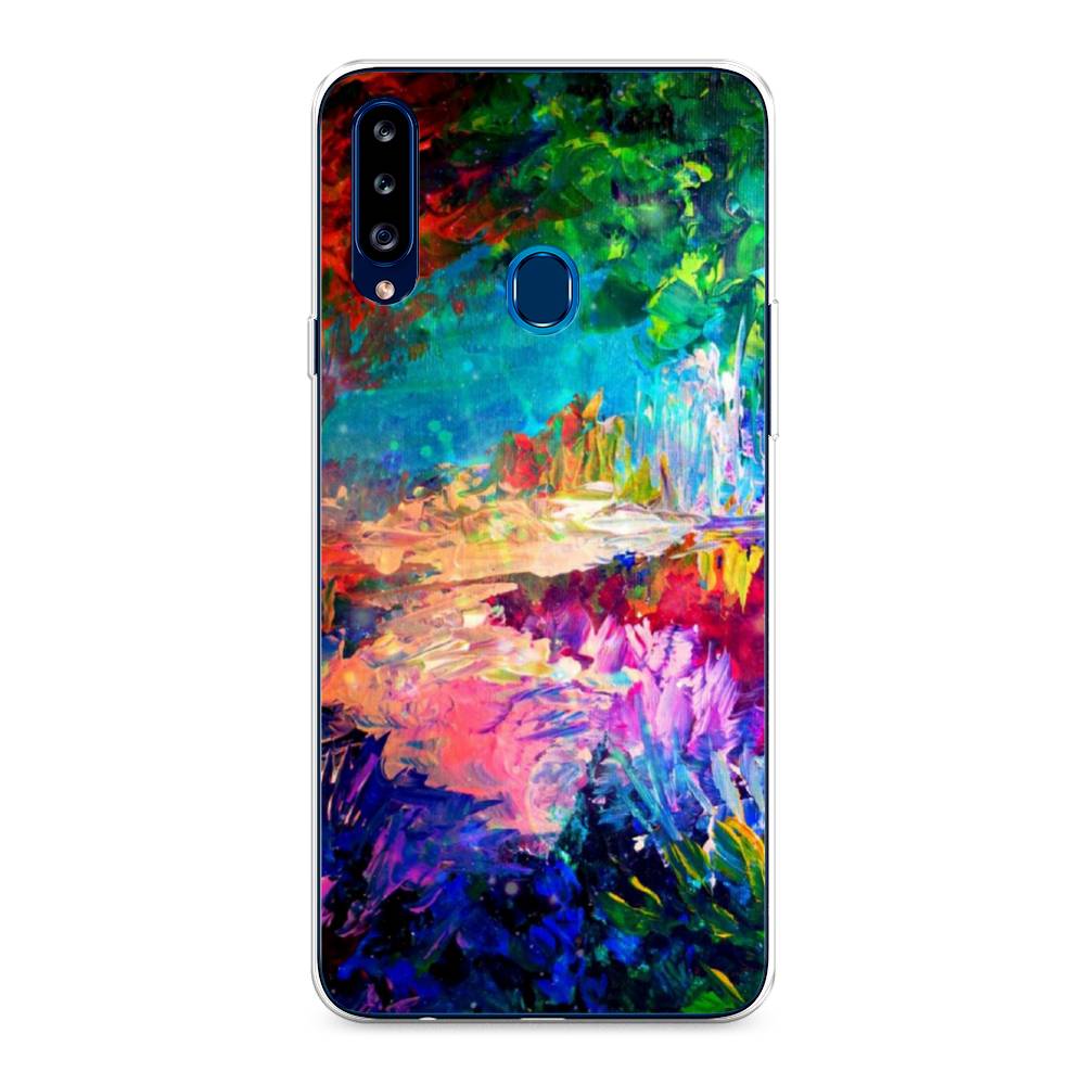 

Чехол на Samsung Galaxy A20s "Лес-гуашь", Синий;розовый;зеленый, 2100850-4