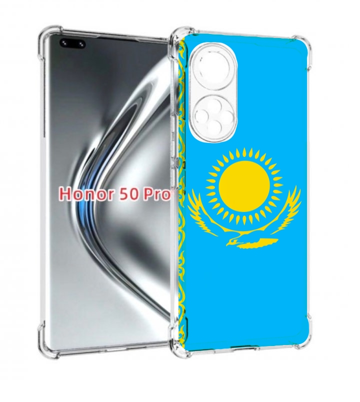 

Чехол бампер MyPads флаг Казахстана-1 для Honor 50 Pro/No, Прозрачный, Tocco