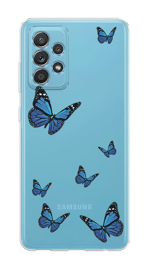 

Чехол на Samsung Galaxy A52/A52s "Blue butterflies", Синий;черный, 2106550-1