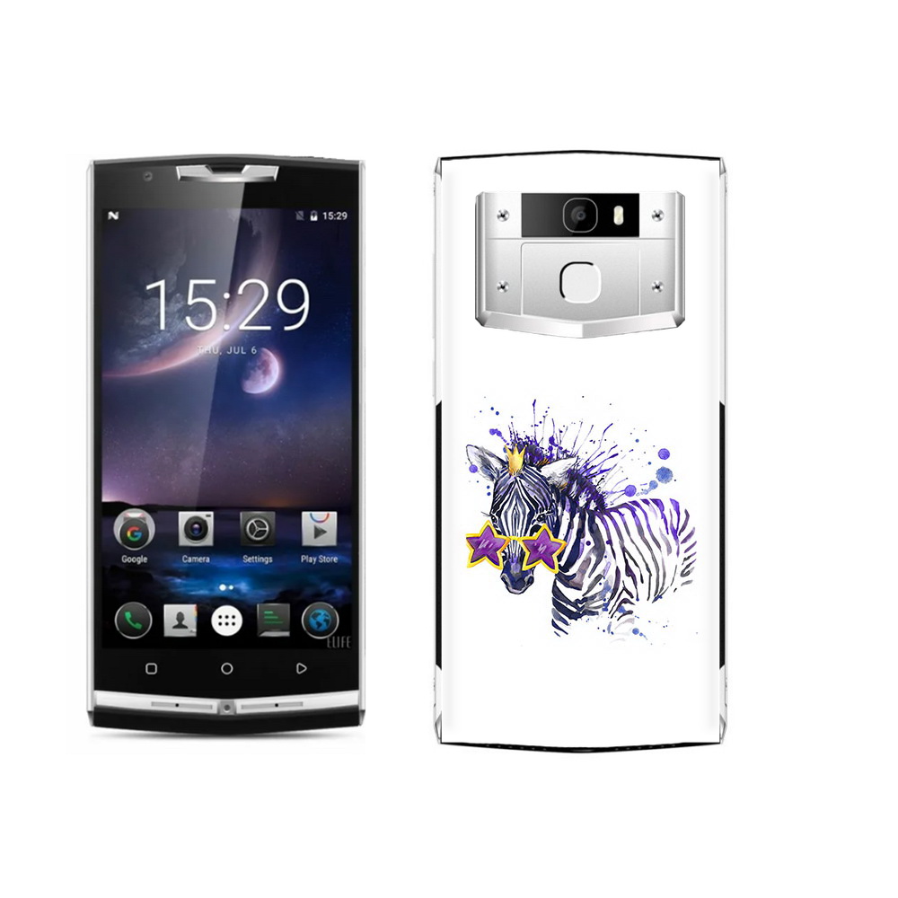 

Чехол MyPads Tocco для Oukitel K10000 Pro акварельная зебра, Прозрачный, Tocco