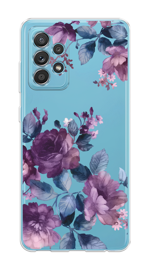 

Чехол на Samsung Galaxy A52/A52s "Purple Blossoms", Синий;фиолетовый, 2106550-1