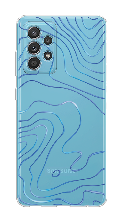 

Чехол на Samsung Galaxy A52/A52s "Blue lines", Прозрачный;синий, 2106550-1