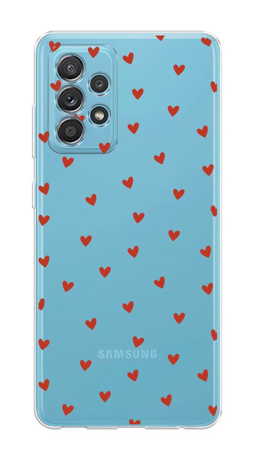 

Чехол на Samsung Galaxy A52/A52s "Red hearts", Красный;прозрачный, 2106550-1