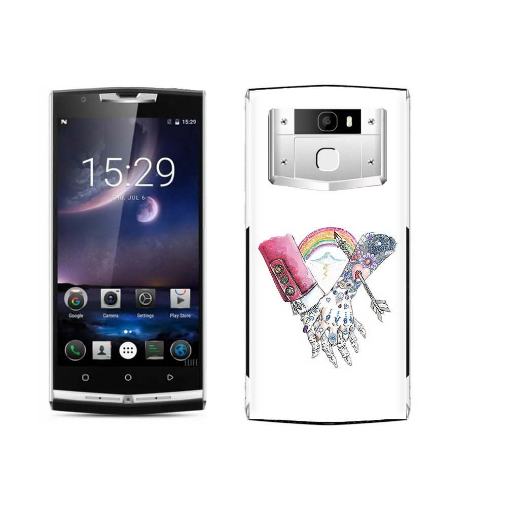 

Чехол MyPads Tocco для Oukitel K10000 Pro абстракция руки в татуировках, Прозрачный, Tocco