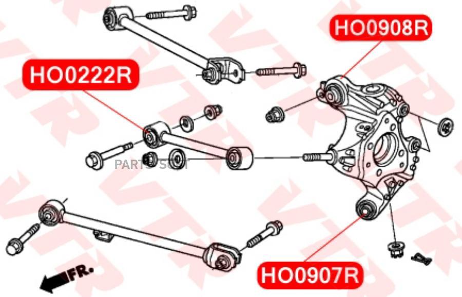 VTR HO0222R Сайлентблок поперечного рычага задней подвески