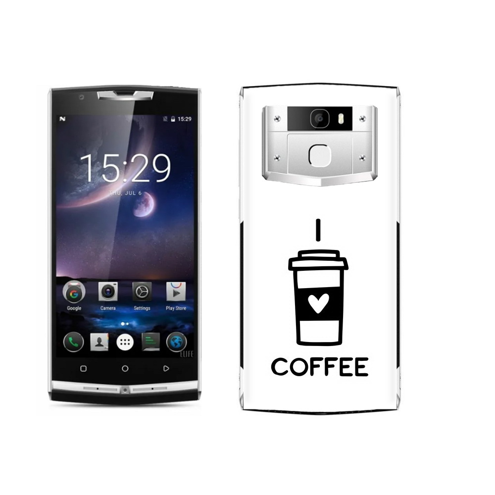 

Чехол MyPads Tocco для Oukitel K10000 Pro Я люблю кофе, Прозрачный, Tocco