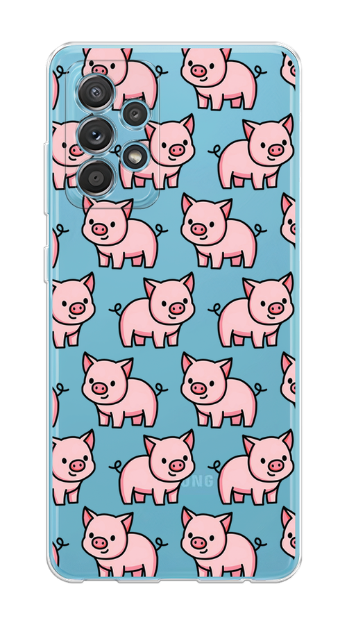 

Чехол на Samsung Galaxy A52/A52s "Веселые поросята", Розовый;черный;прозрачный, 2106550-1