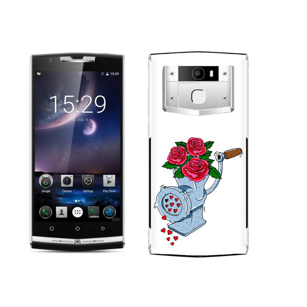 

Чехол MyPads Tocco для Oukitel K10000 Pro Цветочные сердца, Прозрачный, Tocco